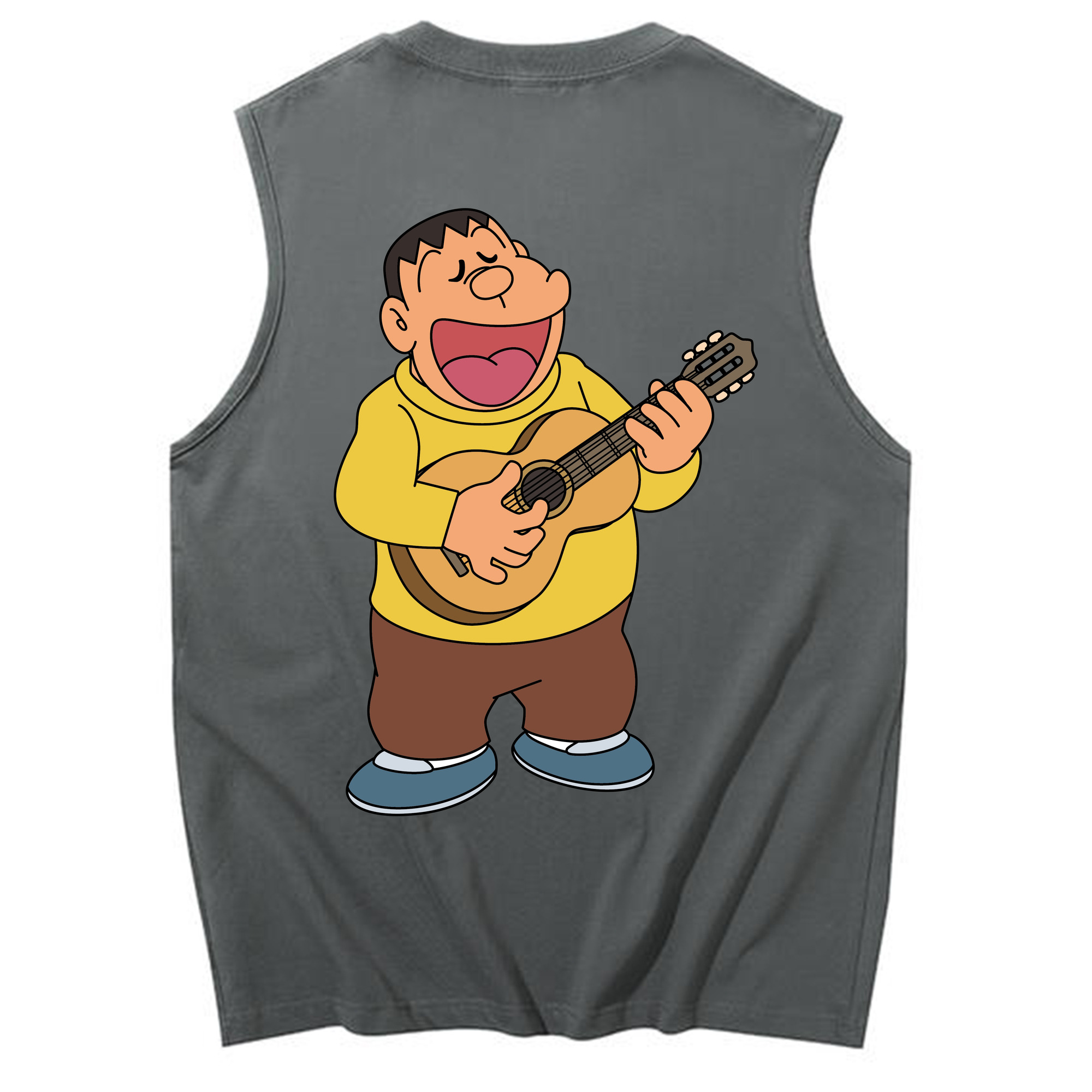 （画像用） ドラえもん 剛田武 Doraemon Gouta Takeshi コットン100％タンクトップ（背面プリント）